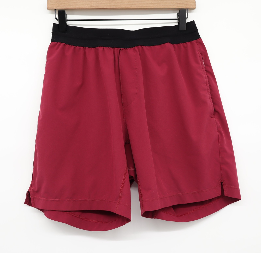 Rhone Mako Gym Athleisure Unlined Shorts Sz M Burgundy Performance